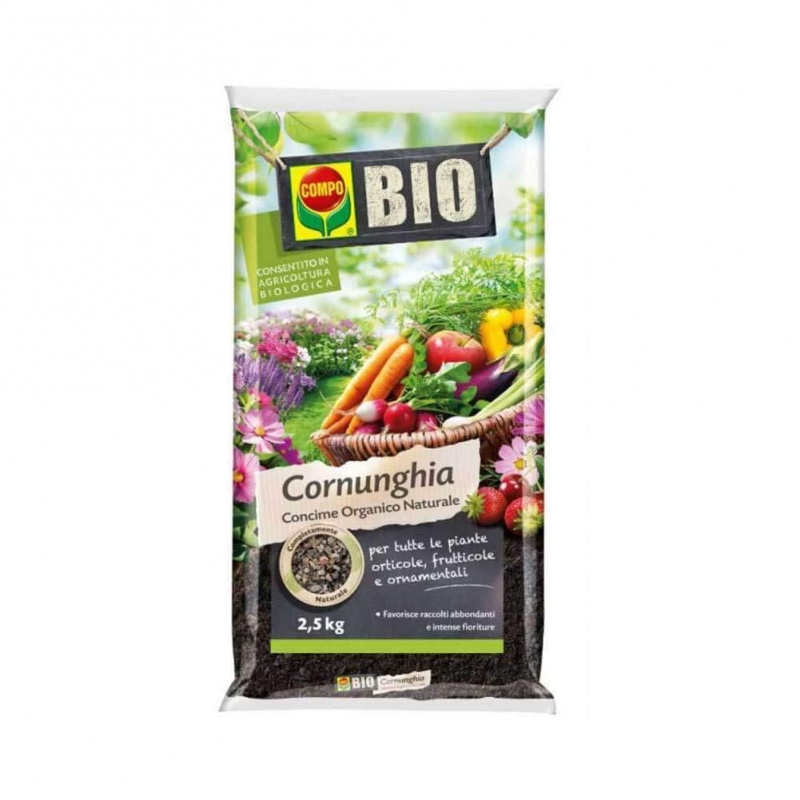 Concime Compo BIO Cornunghia Organico Naturale per Piante Orticole e Frutticole