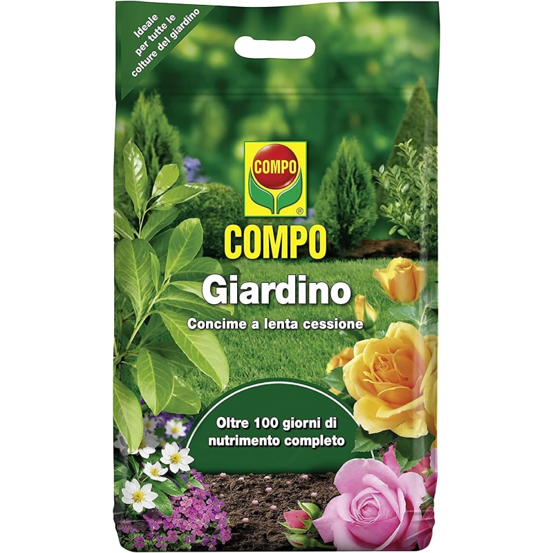 COMPO Giardino Concime a Lenta Cessione, Per tutte le colture del giardino, Oltre 100 Giorni di nutrimento, 4 kg